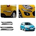 Auto Beast Rubber Car Bumper Protector Guard with DoubleChrome Strip Compatible with Getz Car | Car Bumper Protector Set 4