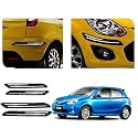 Auto Beast Rubber Car Bumper Protector Guard with DoubleChrome Strip Compatible with Toyota Etios Liva Car | Car Bumper Protector Set 4