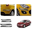 Auto Beast Rubber Car Bumper Protector Guard with DoubleChrome Strip Compatible with Toyota Corolla Altis Car | Car Bumper Protector Set 4