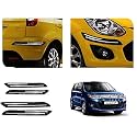 Auto Beast Rubber Car Bumper Protector Guard with DoubleChrome Strip Compatible with Maruti Suzuki WagonR 2017 Car | Car Bumper Protector Set 4