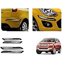 Auto Beast Rubber Car Bumper Protector Guard with DoubleChrome Strip Compatible with Compatible withd Endeavour 2017 Car | Car Bumper Protector Set 4