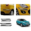 Auto Beast Rubber Car Bumper Protector Guard with DoubleChrome Strip Compatible with Maruti Suzuki Grand Vitara Car | Car Bumper Protector Set 4