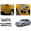Auto Beast Rubber Car Bumper Protector Guard with DoubleChrome Strip Compatible with Accent Car | Car Bumper Protector Set 4