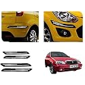 Auto Beast Rubber Car Bumper Protector Guard with DoubleChrome Strip Compatible with Maruti Suzuki Esteem Car | Car Bumper Protector Set 4