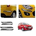 Auto Beast Rubber Car Bumper Protector Guard with DoubleChrome Strip Compatible with Getz Prime Car | Car Bumper Protector Set 4