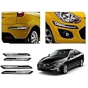 Auto Beast Rubber Car Bumper Protector Guard with Double Chrome Strip Compatible with Civic 2019 Car | Car Bumper Protector Set 4