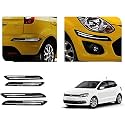 Auto Beast Rubber Car Bumper Protector Guard with DoubleChrome Strip Compatible with Volkswagen Polo Exquisite Car | Car Bumper Protector Set 4