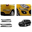 Auto Beast Rubber Car Bumper Protector Guard with DoubleChrome Strip Compatible with Range Rover Car | Car Bumper Protector Set 4