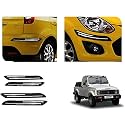 Auto Beast Rubber Car Bumper Protector Guard with DoubleChrome Strip Compatible with Maruti Suzuki Gypsy Mg410 Car | Car Bumper Protector Set 4