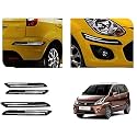 Auto Beast Rubber Car Bumper Protector Guard with DoubleChrome Strip Compatible with Maruti Suzuki Zen Estilo Type 2 Car | Car Bumper Protector Set 4
