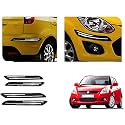 Auto Beast Rubber Car Bumper Protector Guard with DoubleChrome Strip Compatible with Maruti Suzuki Swift Type 2 Car | Car Bumper Protector Set 4