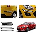 Auto Beast Rubber Car Bumper Protector Guard with DoubleChrome Strip Compatible with Astra Car | Car Bumper Protector Set 4