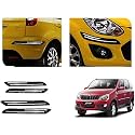 Auto Beast Rubber Car Bumper Protector Guard with DoubleChrome Strip Compatible with Mahindra Xylo Car | Car Bumper Protector Set 4