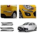 Auto Beast Rubber Car Bumper Protector Guard with DoubleChrome Strip Compatible with Maruti Suzuki Alto Car | Car Bumper Protector Set 4