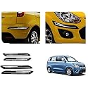 Auto Beast Rubber Car Bumper Protector Guard with DoubleChrome Strip Compatible with Maruti Suzuki WagonR 2019 Car | Car Bumper Protector Set 4