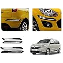 Auto Beast Rubber Car Bumper Protector Guard with DoubleChrome Strip Compatible with Renault Lodgy Car | Car Bumper Protector Set 4