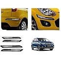 Auto Beast Rubber Car Bumper Protector Guard with DoubleChrome Strip Compatible with Maruti Suzuki XL 6 Car | Car Bumper Protector Set 4