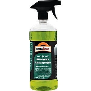 autobros automotive hard water scale remover  cleans logos grills fuel tank amp glasses  does not contain hydrochloric acids  1l pack 