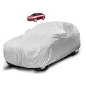 Auto Hub Waterproof Car Cover Compatible with Amaze New (Model : 2018-Till Date) with Mirror Pocket, Soft Cotton Lining, Waterproof Amaze Car Cover- Metallic Silver