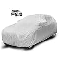 Auto Hub Waterproof Car Cover Compatible with Alcazar with Mirror Pocket, Soft Cotton Lining, Waterproof Alcazar Car Cover- Metallic Silver