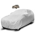 Auto Hub Waterproof Car Cover Compatible with Beat with Mirror Pocket, Soft Cotton Lining, Waterproof Beat Car Cover- Metallic Silver