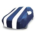 Auto Hub Car Cover Compatible with Beat with Mirror Pocket, Water Resistant, Triple Stitched, Beat Car Cover- Navy-White