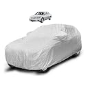 Auto Hub Waterproof Car Cover Compatible with Camry Old with Mirror Pocket, Soft Cotton Lining, Waterproof Camry Car Cover- Metallic Silver