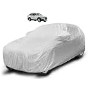 Auto Hub Waterproof Car Cover Compatible with Captiva with Mirror Pocket, Soft Cotton Lining, Waterproof Captiva Car Cover- Metallic Silver