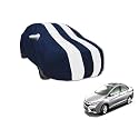 Auto Hub Car Cover Compatible with City I-Dtecs with Mirror Pocket, Water Resistant, Triple Stitched, City I-Dtecs Car Cover- Navy-White
