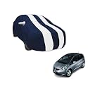 Auto Hub Car Cover Compatible with Jazz (Model : 2013-2019) with Mirror Pocket, Water Resistant, Triple Stitched, Jazz Car Cover- Navy-White