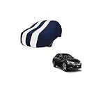 Auto Hub Car Cover Compatible with Accord (Model : 2003-2016) with Mirror Pocket, Weather Proof, Triple Stitched, Accord Car Cover- Navy-White