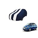 Auto Hub Car Cover Compatible with Amaze (Model : 2013-2017) with Mirror Pocket, Weather Proof, Triple Stitched, Amaze Car Cover- Navy-White