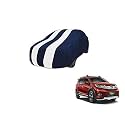 Auto Hub Car Cover Compatible with Br-V with Mirror Pocket, Weather Proof, Triple Stitched, Br-V Car Cover- Navy-White