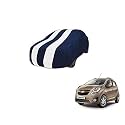 Auto Hub Car Cover Compatible with Chevrolet Beat with Mirror Pocket, Weather Proof, Triple Stitched, Beat Car Cover- Navy-White