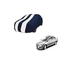 Auto Hub Car Cover Compatible with City i-Dtec (Model : 2008-2019) with Mirror Pocket, Weather Proof, Triple Stitched, City Car Cover- Navy-White