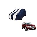 Auto Hub Car Cover Compatible with City (Model : 2008-2019) with Mirror Pocket, Weather Proof, Triple Stitched, City Car Cover- Navy-White
