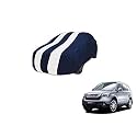 Auto Hub Car Cover Compatible with Cr-V with Mirror Pocket, Weather Proof, Triple Stitched, Cr-V Car Cover- Navy-White