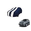 Auto Hub Car Cover Compatible with Etios Liva with Mirror Pocket, Weather Proof, Triple Stitched, Etios Liva Car Cover- Navy-White