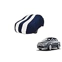 Auto Hub Car Cover Compatible with Etios with Mirror Pocket, Weather Proof, Triple Stitched, Etios Car Cover- Navy-White