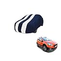 Auto Hub Car Cover Compatible with Fiat Avventura with Mirror Pocket, Weather Proof, Triple Stitched, Avventura Car Cover- Navy-White
