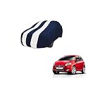 Auto Hub Car Cover Compatible with Fiat Punto with Mirror Pocket, Weather Proof, Triple Stitched, Punto Car Cover- Navy-White