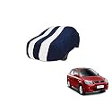 Auto Hub Car Cover Compatible with Ford Ikon with Mirror Pocket, Weather Proof, Triple Stitched, Ikon Car Cover- Navy-White