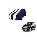 Auto Hub Car Cover Compatible with Ford Endeavour (Model : 2015-2018) with Mirror Pocket, Weather Proof, Triple Stitched, Endeavour Car Cover- Navy-White