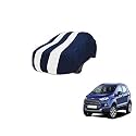 Auto Hub Car Cover Compatible with Ford EcoSport with Mirror Pocket, Weather Proof, Triple Stitched, EcoSport Car Cover- Navy-White