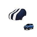 Auto Hub Car Cover Compatible with Fortuner (Model : 2016-Till Date) with Mirror Pocket, Weather Proof, Triple Stitched, Fortuner Car Cover- Navy-White