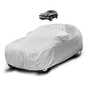 Auto Hub Waterproof Car Cover Compatible with Grand Vitara with Mirror Pocket, Soft Cotton Lining, Waterproof Grand Vitara Car Cover- Metallic Silver