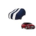 Auto Hub Car Cover Compatible with Hyundai Elantra (Model : 2019-Till Date) with Mirror Pocket, Weather Proof, Triple Stitched, Elantra Car Cover- Navy-White