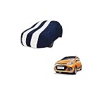Auto Hub Car Cover Compatible with Hyundai Grand i10 with Mirror Pocket, Weather Proof, Triple Stitched, Grand i10 Car Cover- Navy-White