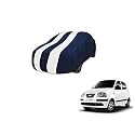 Auto Hub Car Cover Compatible with Hyundai Santroo Xing (Model : 2003-2018) with Mirror Pocket, Weather Proof, Triple Stitched, Santroo Xing Car Cover- Navy-White