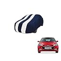 Auto Hub Car Cover Compatible with Hyundai Elite i20 with Mirror Pocket, Weather Proof, Triple Stitched, Elite i20 Car Cover- Navy-White